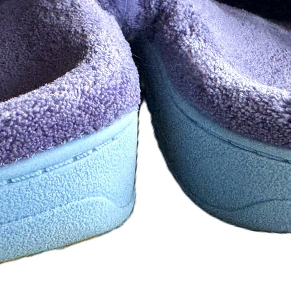 Vionic Marielle Size 10 Blue Fleece Mule Slippers with Orthotic Arch Support - Picture 5 of 11